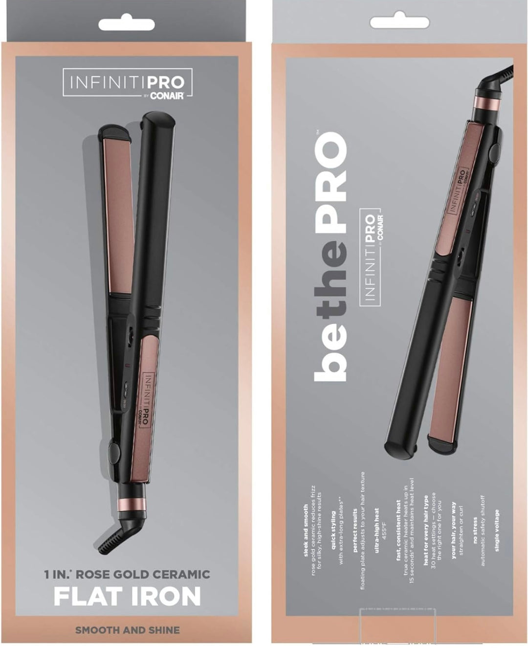 CONAIR INFINITY PRO ROSE GOLD FLAT IRON