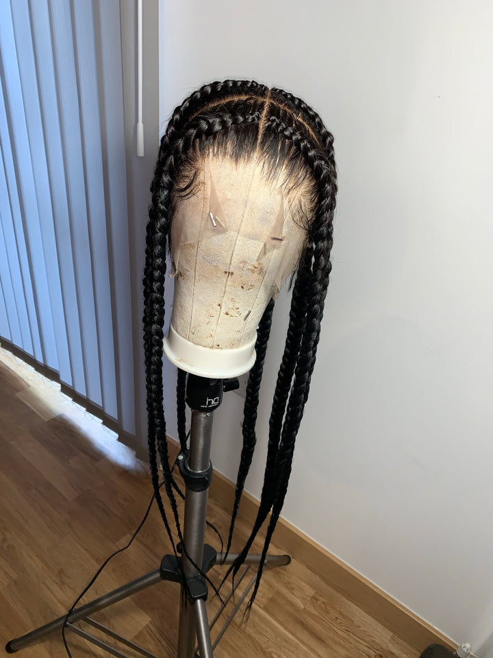 POP SMOKE UNIT  - Feed in Braided Full Lace Wig plucked and ready to 