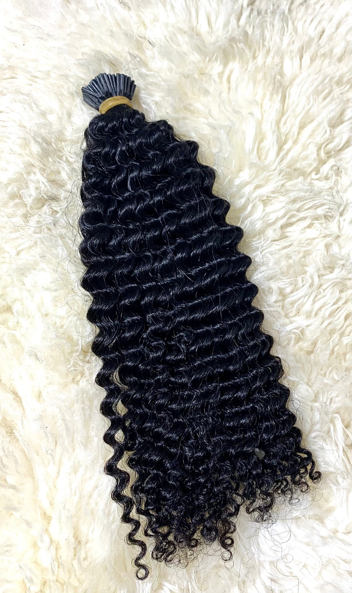 Luxe Deep Exotic Curly Itips can easily be dyed, bleached up to level 