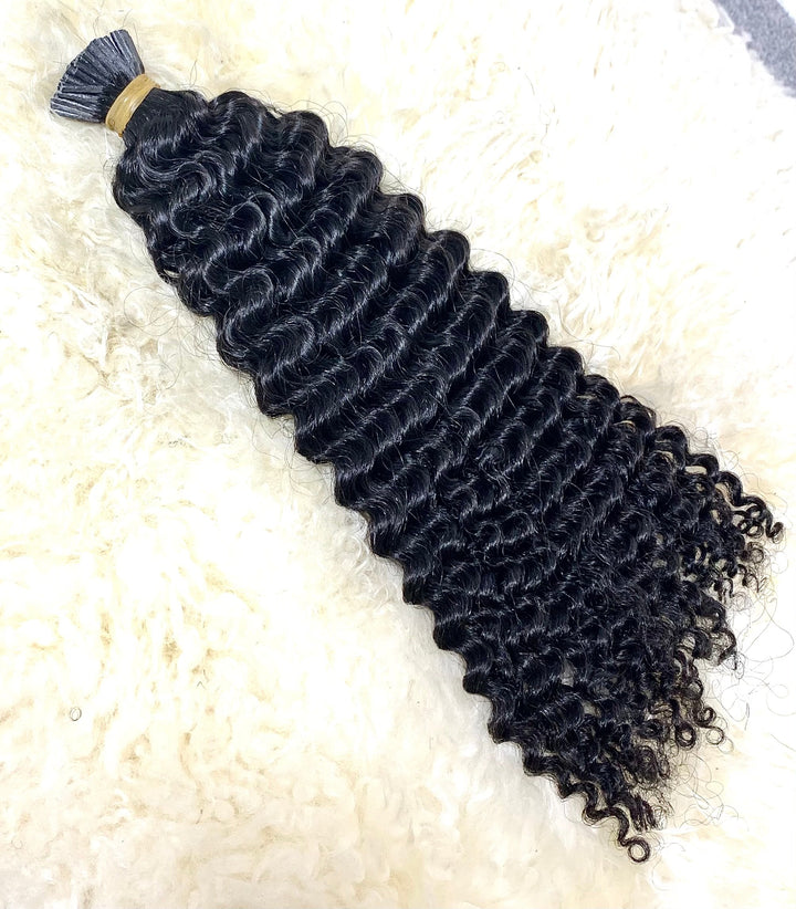 Luxe Deep Exotic Curly Itips can easily be dyed, bleached up to level 